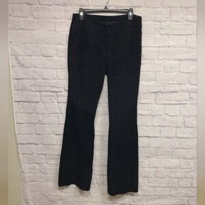Venus Williams‎ Black Leather Boot Cut Flare Pants